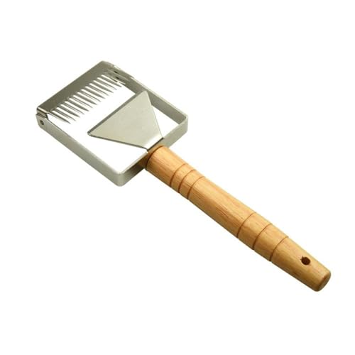 TopHomer Beekeeping Uncapping Fork Stainless Steel Honeycomb Honey Fork Knife 2 in 1 Beekeeping Tool Easy to Use