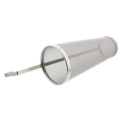 Brewing Hopper Spider Strainer, ProMaker Stainless Steel 1 Gallon 300 Micron Mesh Cartridge Hop Spider Beer Hops Filter Homebrew Hops Beer Tea Kettle Brew Filter (5.3 X 16 Inch)