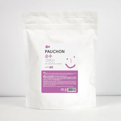 PAUCHON Pure Citric Acid Powder 1 Bag, 1kg / 35.27oz - 100% Food Grade, EWG Green Grade, Multi-Purpose Cleaner for Kitchen, Bathroom, Fruits & Vegetables, Natural Descaler & Deodorizer
