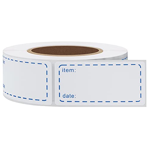500pcs Freezer Labels Removable Storage Stickers 1x2 Inch Waterproof Oil-Resistant Refrigerator Kitchen Labels (Blue) - color: Blue-1