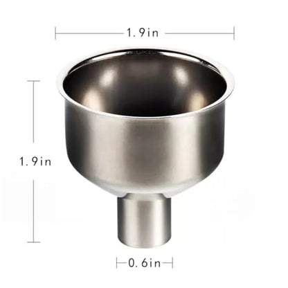 Stainless Steel Funnel for Flasks, Universal Small Metal Funnel for Transferring ＆ Filling Drinking Liquor Flask, for Drinking Liquor Flask,Oil Bottle,Perfume Bottle,Amber Bottle,Spices Liquids