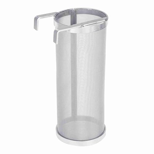 Beer Brewing Dry Hopper Filter, 300 Micron Mesh Brew Filter Stainless Steel Homemade Brew Beer Hop Mesh Filter with Hook for Home Beer Brewing 10 x 25.5cm (10 * 25.5cm)