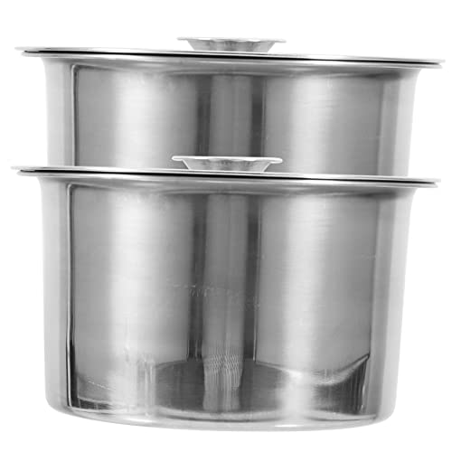 Kisangel 2set Condiment Container with Lid Spice Jar for Home Kitchen and Restaurant Use Easy Seasoning Storage