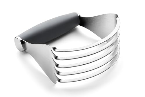 Spring Chef XL Stainless Steel Pastry Cutter Tool for Baking - Heavy Duty Dough Blender - Butter & Dough Cutter Tool with Sharp Blades - Pastry Blender for Easy Mixing - Dishwasher Safe - Gray | Heavy Duty Dough Mixer with Stainless Steel Blades, Butter C