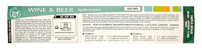 Hydrometer - Triple Scale Hydrometer for Home Brewing - Beer and Wine