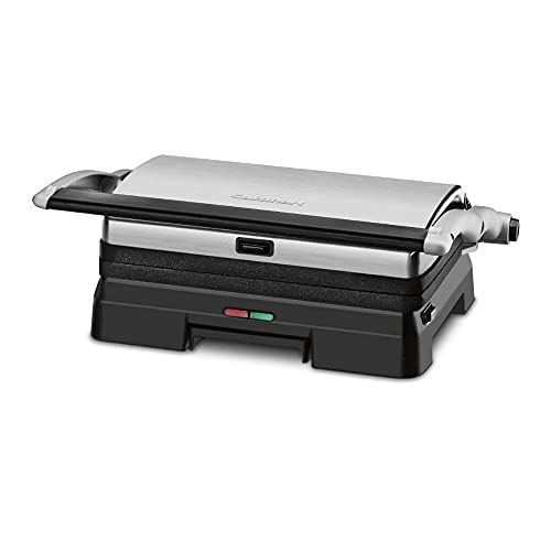 Cuisinart Griddler® Indoor Grill & Panini Press, Dishwasher-Safe Nonstick Cooking Plates, Stainless Steel, GR-11P1 - style: Griddler