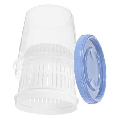 SOLUSTRE Pickle Container Strainer Juice Separator Jar Airtight Pickle Storage Jar for Family