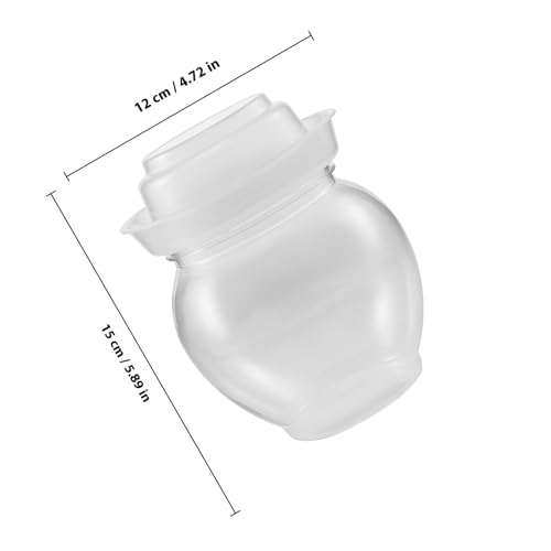 Airtight Sealed Pickle Jar with Transparent Lid and Inner Cover Multi-function Fermentation Container for Kimchi Pickles Dried Fruit Storage Easy-clean Reusable Kitchen Storage Jar