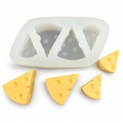 AWEJRIXX Silicone Mold for DIY Baking and Craft Projects, Flexible Reusable Mold for Chocolate, Candy, Fondant, Resin, Clay, Soap, Cake Decoration and Handmade Small Shapes (Double Triangle Cheese) - color: Double Triangle Cheese