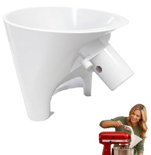 Flour Funnel for KitchenAid Mixer 5Qt, Food-Grade BPA-Free, Dishwasher Safe No-Mess Baking Tool, Easy Pour Accessory ngredients Safely and Easily. (5 Qt) - color: 5 Qt
