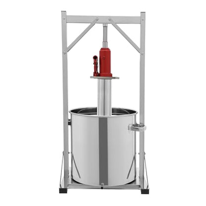 36L Fruit Wine Press - Nature Juice Making Hydraulic Fruit Press for Apple/Carrot/Orange/Berry/Vegetables, Cheese&Tincture&Herbal Press - style: 36L+Hydraulic Jack