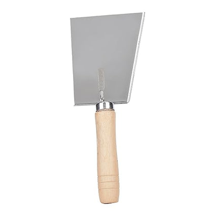 Stainless Steel Beekeeping Tool, Honey Wax Scraper Shovel, Wooden Handle, 7.9 in Length, 3.1 in Width, for Removing Beeswax