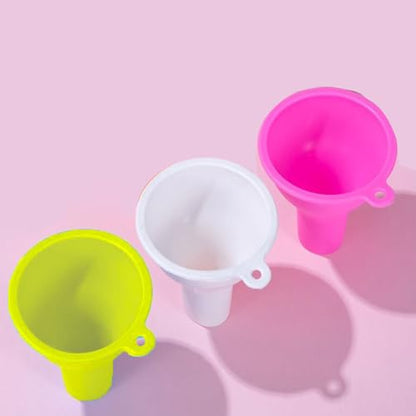Leadigol Wide Mouth Funnel, 4 Pieces Funnels for Kitchen Use Silicone Funnels, Silicone Funnel Food Funnel, for Jars Jam Spice Filling Bottles Liquid Oil and Powder