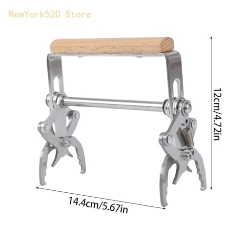 MUSM Beekeeping Frame Holder – Stainless Steel & Wood Frame Gripper for Hive Inspections, Ergonomic & Anti-Slip Beekeeping Tool