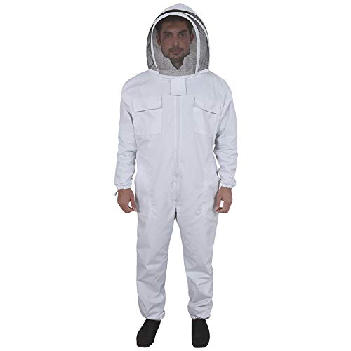 Sparx Sports Professional Full Body Beekeeping Suit Bee Keeping Costume, with Veil Hood (2XL)