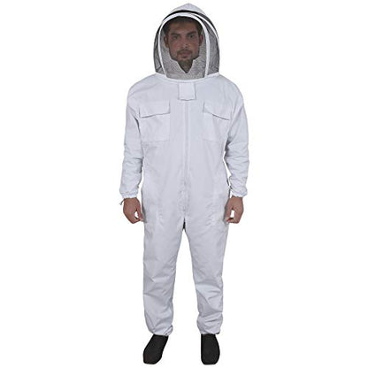 Sparx Sports Professional Full Body Beekeeping Suit Bee Keeping Costume, with Veil Hood (2XL)