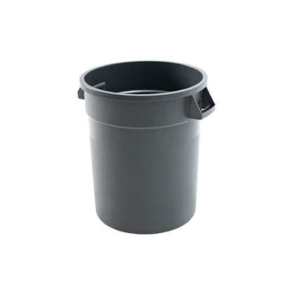 PRO&Family Commercial Round Trash Can, Ingredient Bin, Heavy-Duty Plastic, Anti-Static, Kitchen, Office, Outdoor Use (Gray, 20 Gallon) - color: Gray, size: 20 Gallon