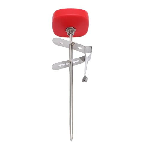 Instant Read Pocket Milk Frothing Thermometer with Clip, 304 Stainless Steel, Square Shape, Black, for Chocolate and Coffee Drinks (Red) - color: Red