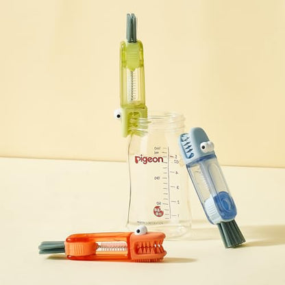 4-in-1 Bottle Cleaning Brush Set, Multifunction Silicone Cup Lid Gap Cleaner, Home Kitchen Crevice Cleaning Tools, 3 Pcs, Green - color: 3 Pcs_green