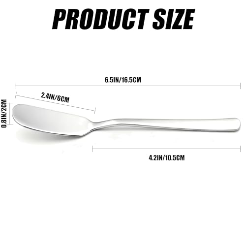 Butter Knife, Stainless Steel Set of 4 Perfect Butter Spreader & Cheese Knife, 6.5-Inch for Easy Serving, Elegant Dining & Daily Use – Dishwasher Safe & Rust-Resistant.