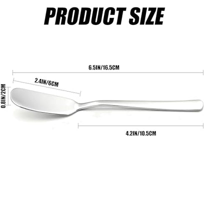 Butter Knife, Stainless Steel Set of 4 Perfect Butter Spreader & Cheese Knife, 6.5-Inch for Easy Serving, Elegant Dining & Daily Use – Dishwasher Safe & Rust-Resistant.