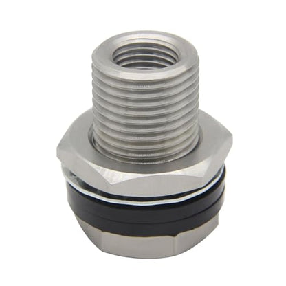 Stainless Steel Bulkhead Fitting 1/8" NPT Female Bulked Coupler Thru-Bulk Tank Fitting Connector 1-1/2" Length (Pack of 2) - size: 1/8" NPT Female to 1-1/2" Length