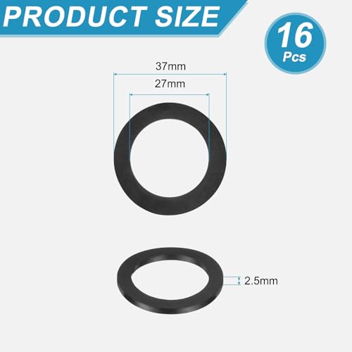 uxcell 16 Pcs Rubber Spacers 35mm OD x 15mm ID x 20mm Height Round Anti Vibration Spacer Rubber Bushing Grommets - size: 35mm OD x 15mm ID x 20mm Height
