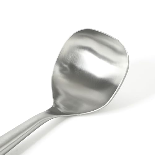 Calphalon Edge Soup Ladle, Stainless Steel Soup Ladle, Serving Ladle with Silicone Handle, Heat-Resistant Nonstick-Safe Kitchen Ladle for Soups, Sauces & Stews, Navy - color: Navy Blue w/ Rubber Handle (Edge - Soup Ladle)