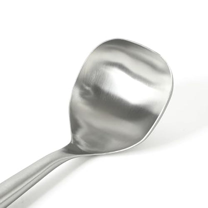 Calphalon Edge Soup Ladle, Stainless Steel Soup Ladle, Serving Ladle with Silicone Handle, Heat-Resistant Nonstick-Safe Kitchen Ladle for Soups, Sauces & Stews, Navy - color: Navy Blue w/ Rubber Handle (Edge - Soup Ladle)