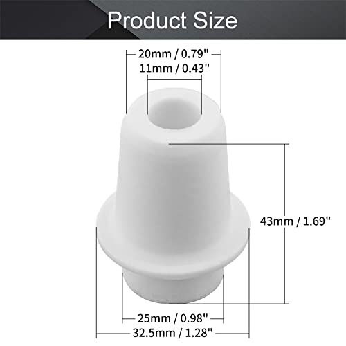 Othmro 1Pcs Drilled Rubber Stopper with Airlock, White Drilled Bungs Stopper with 0.79"-0.98" Hole for Fermentation Use, Homebrewing Beer Kombucha Airlock Stopper