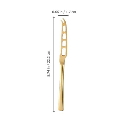 Stainless Steel Butter Cutter and Cheese Slicer Knife, Gold Kitchen Gadget for Spreading and Baking, Practical Cheese Cutter for Home and Cooking Use