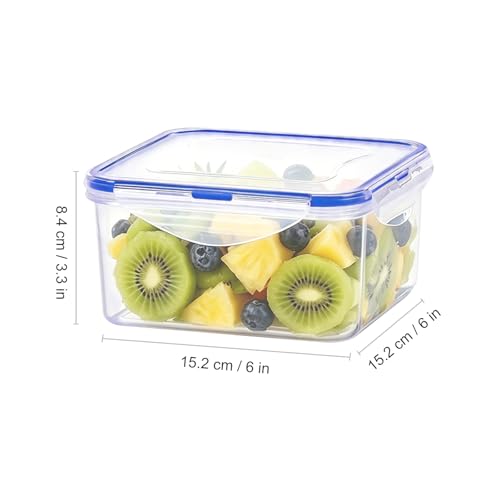 KIGI 42 oz Square Food Storage Containers, Leak-proof &Airtight, 4-Sided Locking Lid, Ideal for Lunch, Meal Prep, Leftover & Salad, BPA-Free Plastic, 5.2 cup, 6 Piece Set - size: 5.2 cup (6-Piece)