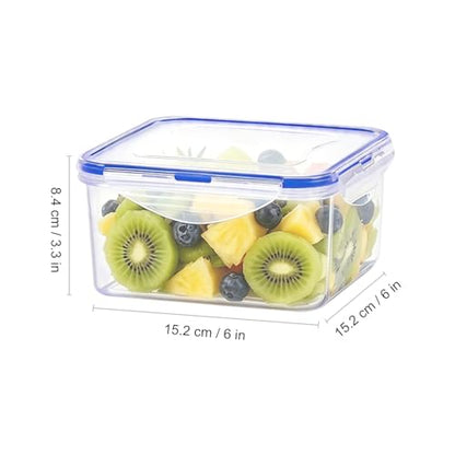 KIGI 42 oz Square Food Storage Containers, Leak-proof &Airtight, 4-Sided Locking Lid, Ideal for Lunch, Meal Prep, Leftover & Salad, BPA-Free Plastic, 5.2 cup, 6 Piece Set - size: 5.2 cup (6-Piece)