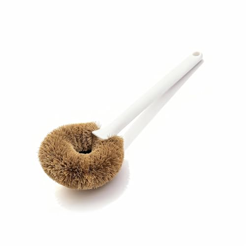 3-Piece Kitchen Brush Set - Plastic Handle Bottle Cleaners for Cups, Jars & Mugs (Wide Mouth) - Brown Bristle Scrubbers for Dish Washing (Not for Narrow-Neck Bottles) - size: 3 Piece Set - Wide Mouth Brushes