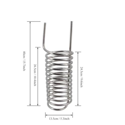 3/8" Stainless Glycol Cooling Heating Coil 15ft/4.7M Immersion Chiller for Home