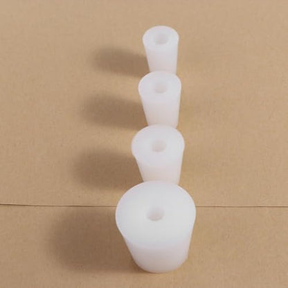 Reusable Silicone Hollow Conical Wine Stopper, Alkali Resistant Glass Bottle Stopper Wide Mouth Tube Stopper(3) - size: 3