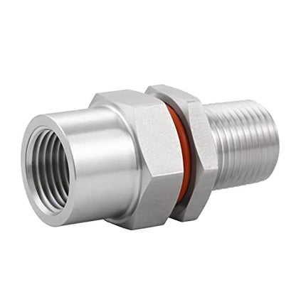 Enoch's Land Stainless Steel Home Brew Kettle Weldless Bulkhead,1/2" MPT X 1/2" FPT Bulkhead Fitting for Beer Wine Home Brewing Kettle