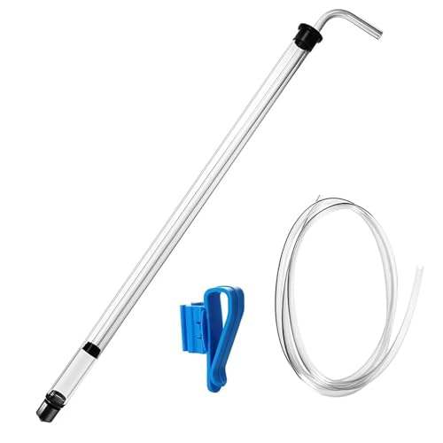 Home Brew Auto Siphon,Wine Transfer Filler Kit (Siphon Racking Cane &1.2M Hose & Clamps) for Beer Wine Bucket Carboy Bottle(Blue) - color: Blue