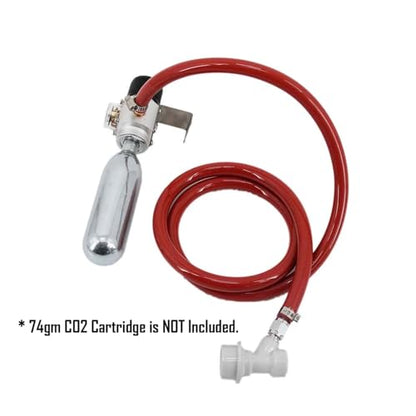 Adjustable CO2 Regulator with Ball Lock Single Knob and 1.2M Air Line for Kegging - Compatible with 5/8" Cartridge, 0-30psi