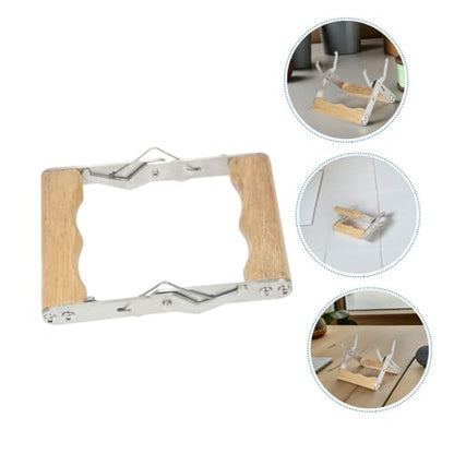 SEWACC 4pcs Beekeeping Hive Frame Gripper and Beehive Frame Holder with Wood Handle Stainless Steel Clamp Tool for Hive Inspection and Honey Harvesting
