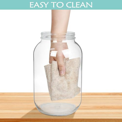 Artcome 2 Pack 1 Gallon Fermentation Jars with Airlocks & Lids - Transform Gallon Jar Into a Fermenter - Perfect for Pickles, Hard Kombucha, Beer, Wine, Cider - Gallon Lid with Econolock Airlock
