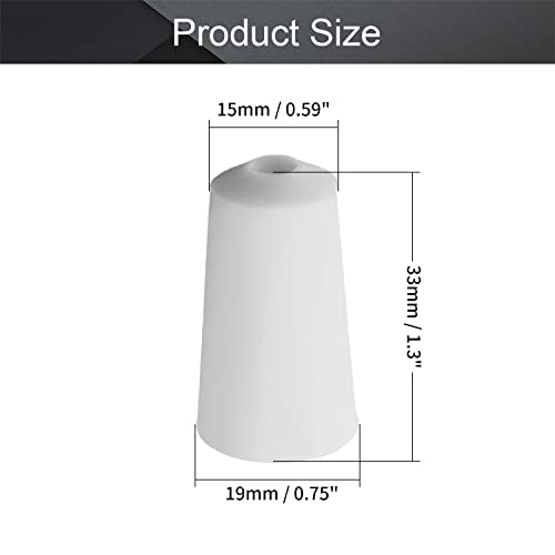 Othmro 5Pcs Drilled Rubber Stopper with Airlock, White Drilled Bungs Stopper with 0.71" Hole for Fermentation Use, Homebrewing Beer Kombucha Airlock Stopper