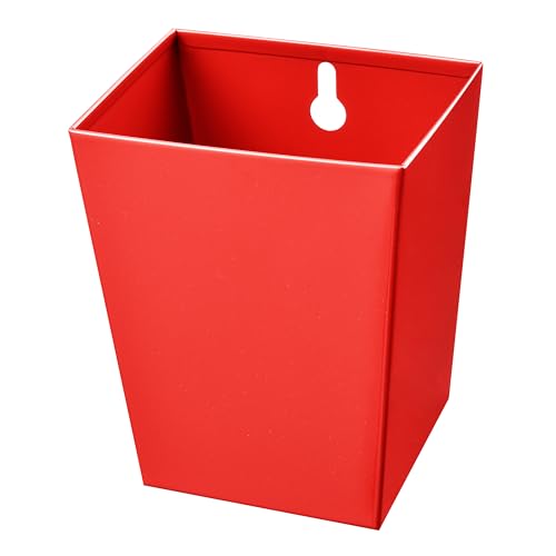 Red Bottle Cap Catcher Wall Mounted 3-1/2" Stainless Steel Mountable Beer Cola Top Bucket with Drain Opening for Cooler Post Party - color: Red