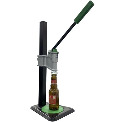 Manual Bottle Capper Tool Machine 26mm and 29mm Crown Capper Beer Corking Machine,Heavy Duty Strong Metal Easy Action Bench Bottle Capper, Adjustable Height Beer Bottle Capping for Home Brewing