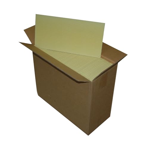 Mann Lake 8 1/2" Waxed Rite-Cell Foundation, Easy Install Bee Hive Frames, Durable & Bee Friendly Brood Chamber Essential, Withstands Heavy Extracting, Case of 100, Natural - color: Natural