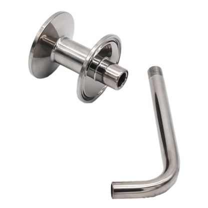 SS304 Home Brew Kettle Dip Tube - 90 Degree Angle, 1.5" TC Clamp Quick-Connect, Liquid Extraction Tube for Brewing Kettles/Conical Fermenters, 1pc