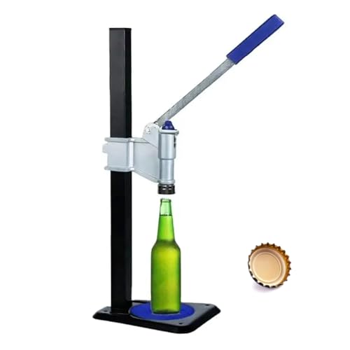 Manual Bottle Capper Tool, Manual Bottle Capper with Non-Slip Base and Adjustable Handle, No Need Electricity, Reinforced, Height Adjustable, Lever-Action for Homebrew Beer, Soft Drinks