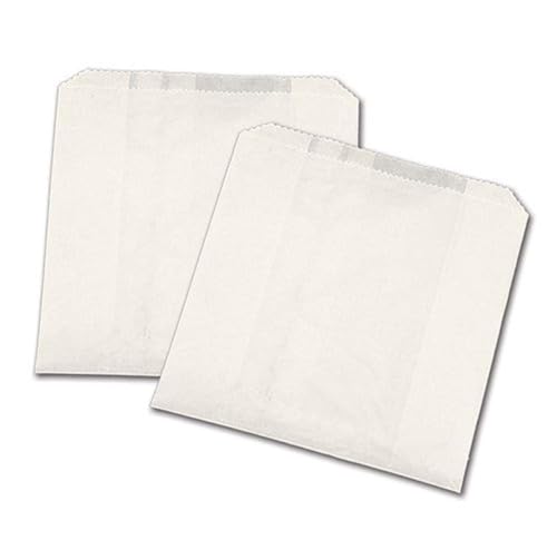 Food Service Paper Bags for Fries, Hashbrowns & Hot Foods - 5.5x4 inch, 1000 Count White Takeout Bags - style: White