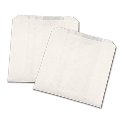 Food Service Paper Bags for Fries, Hashbrowns & Hot Foods - 5.5x4 inch, 1000 Count White Takeout Bags - style: White