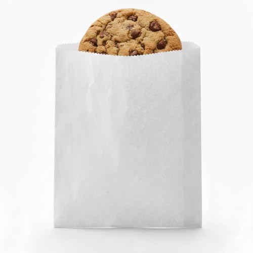 White Paper Bags 6x6.5" - Restaurant Takeout Sandwich Bags for Fast Food, Deli, Food Truck - 1000 Count Bulk - style: Large White